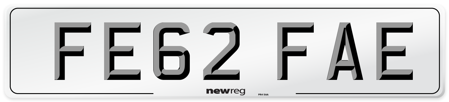 FE62 FAE Number Plate from New Reg